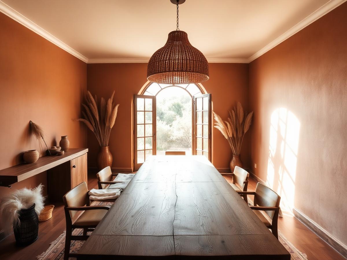 Terracotta dining room