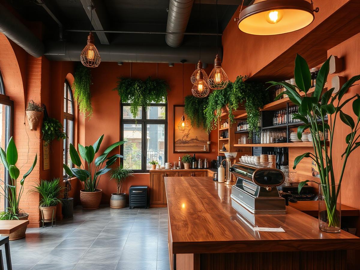 Cafe interior in Lahore