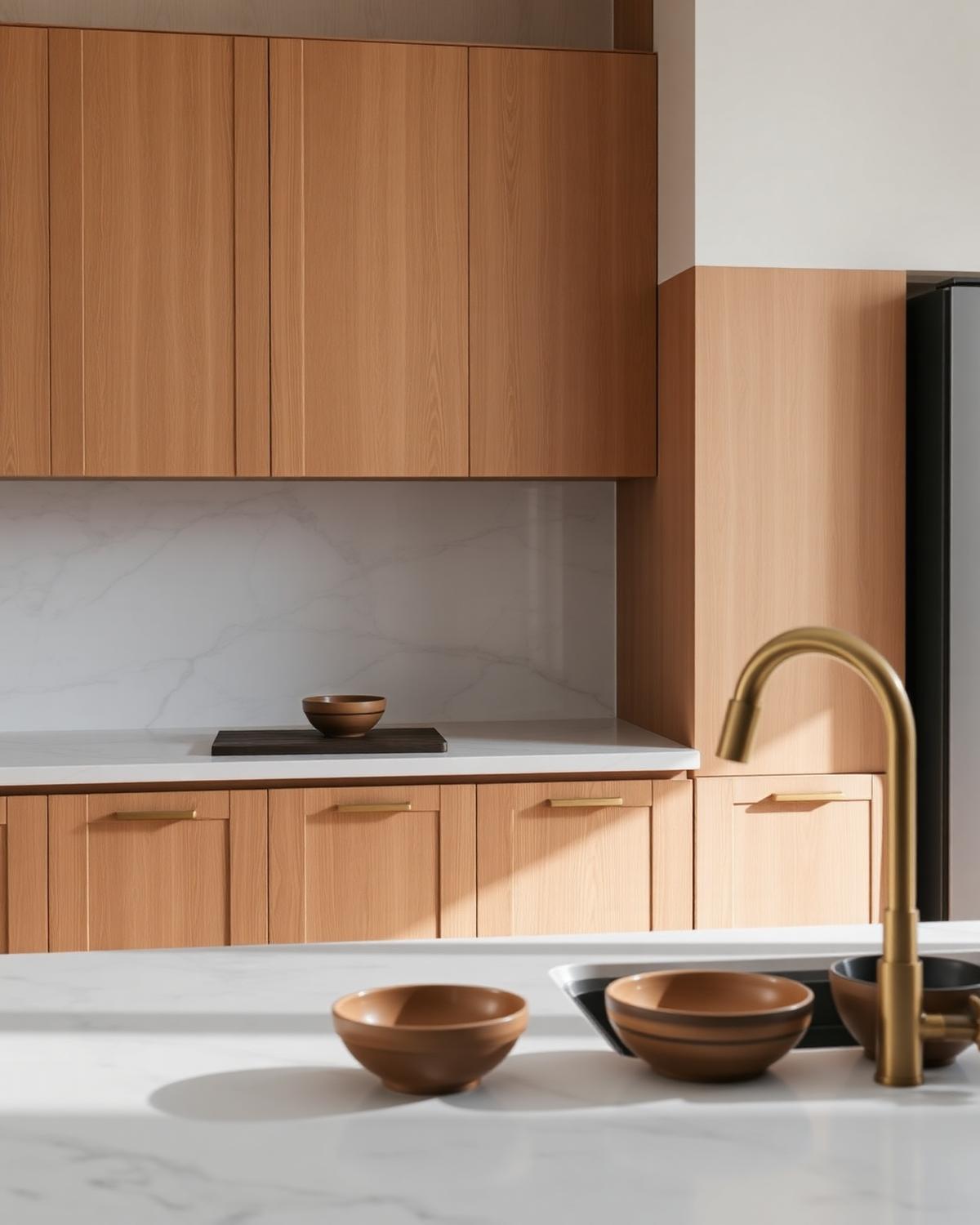 Warm oak kitchen